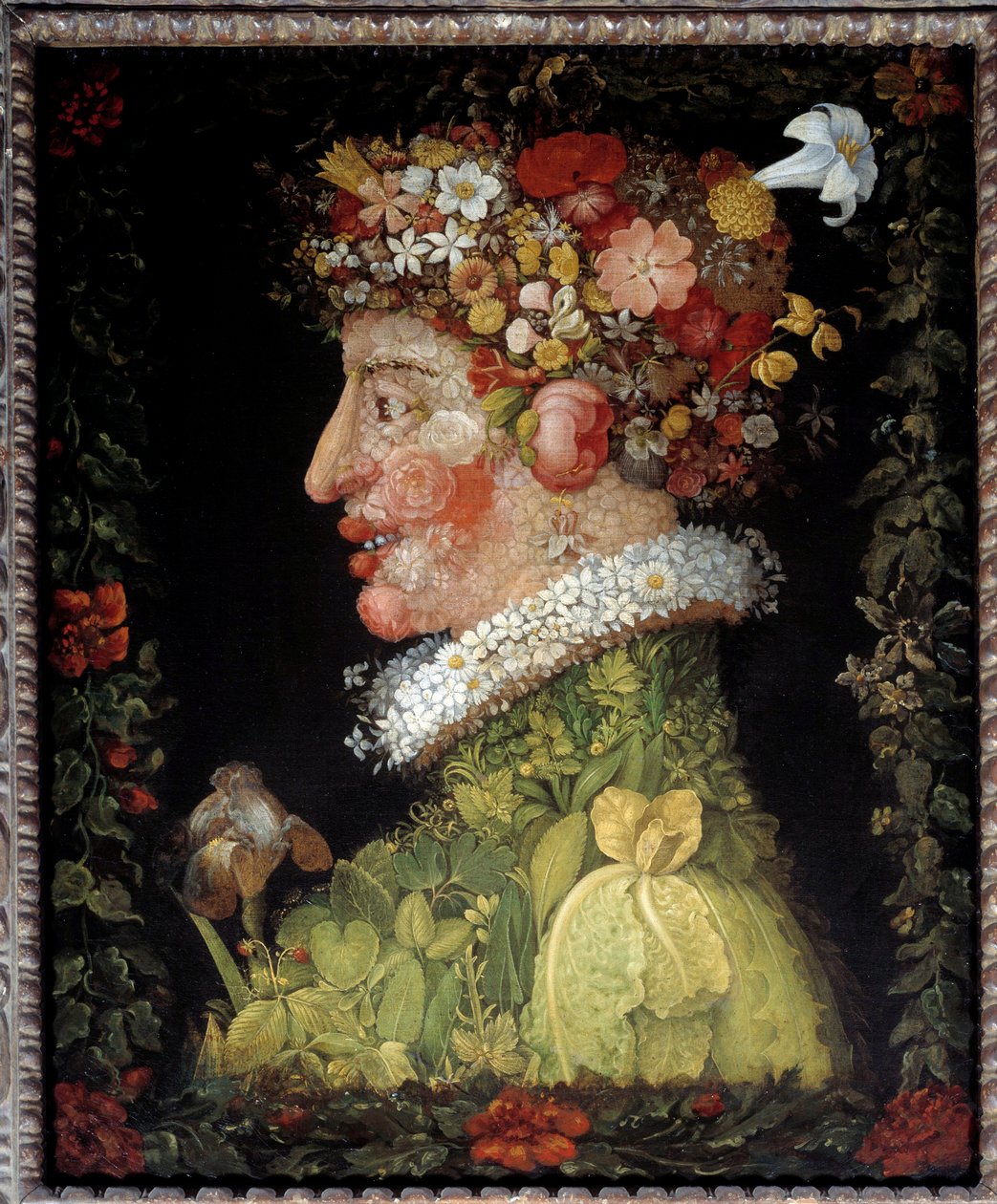 Spring (from a series depicting the four seasons) by Giuseppe Arcimboldo