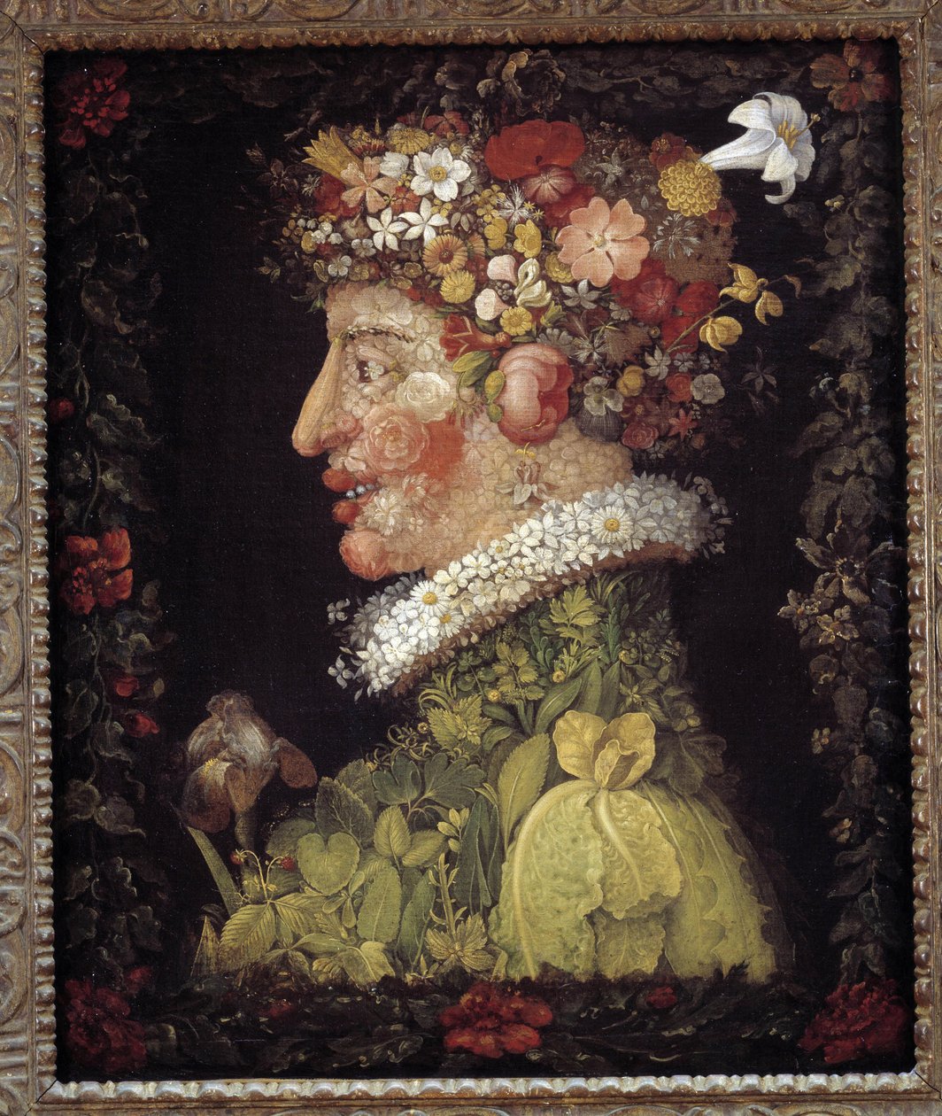 Frühling. Allegorie über die Jahreszeiten. Gemälde von Giuseppe ...