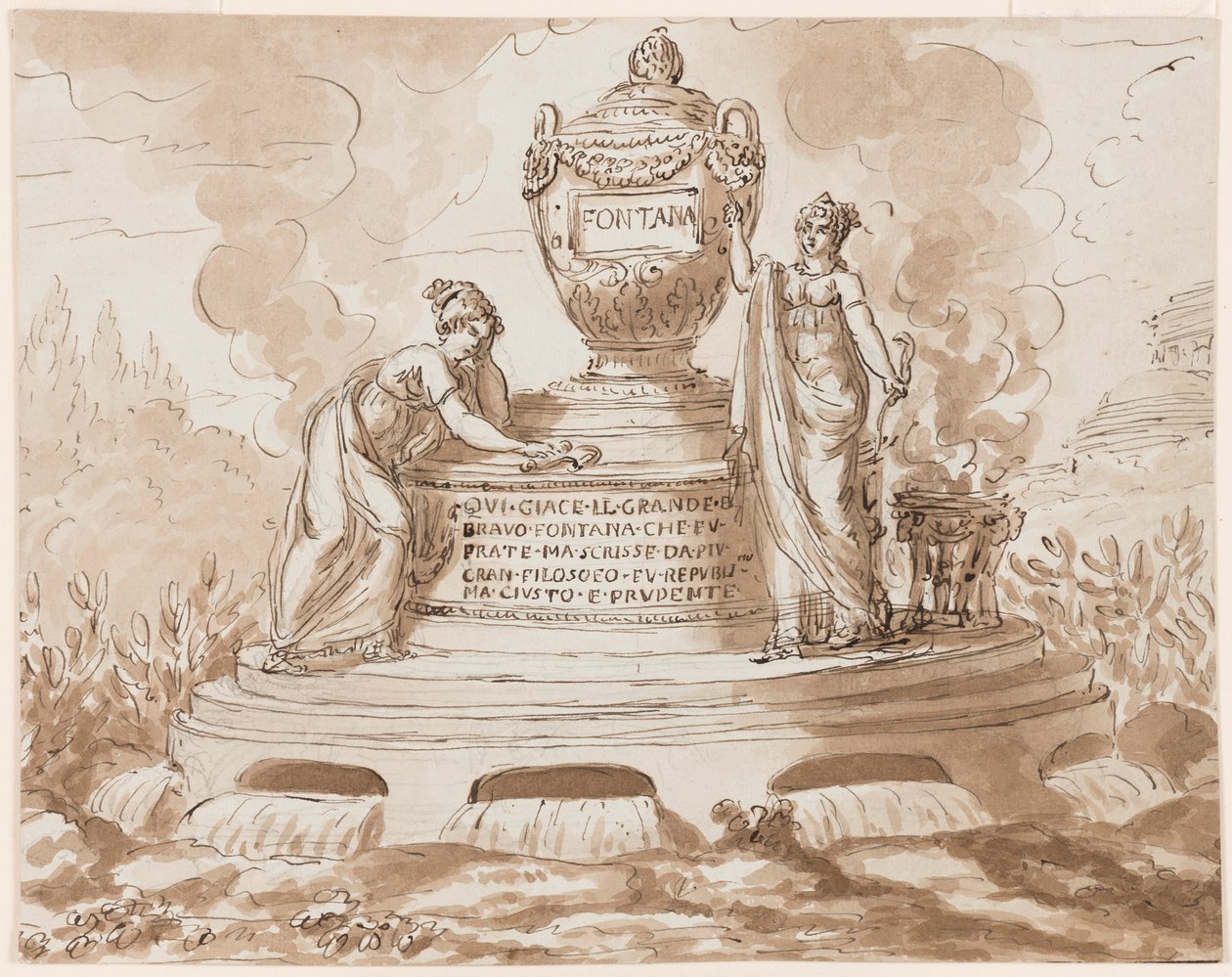 Sepulchral Monument for Felice Fontana, Professor of Philosophy, Padua by Giuseppe Barberi