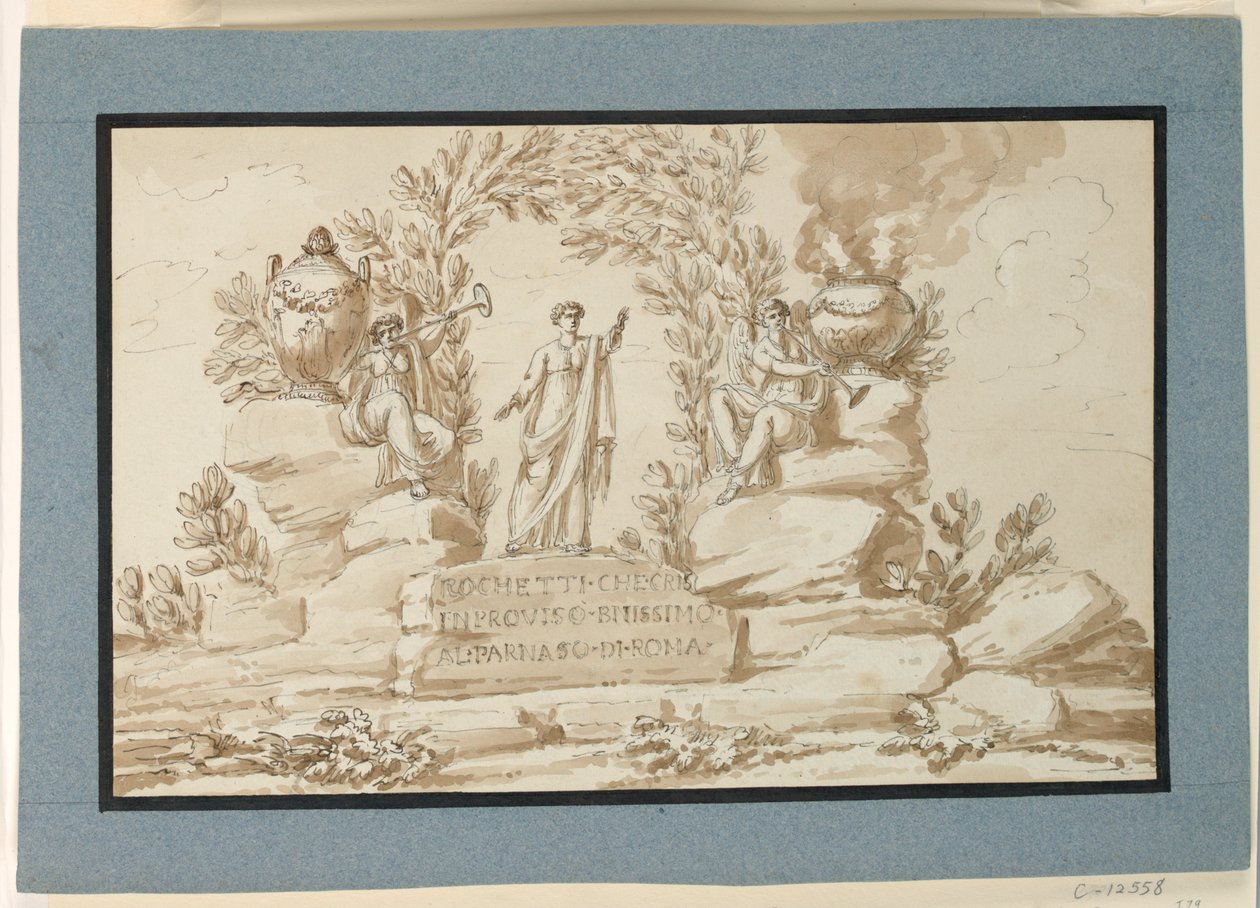 Sepulchral Monument for Improvisor Rochetti by Giuseppe Barberi