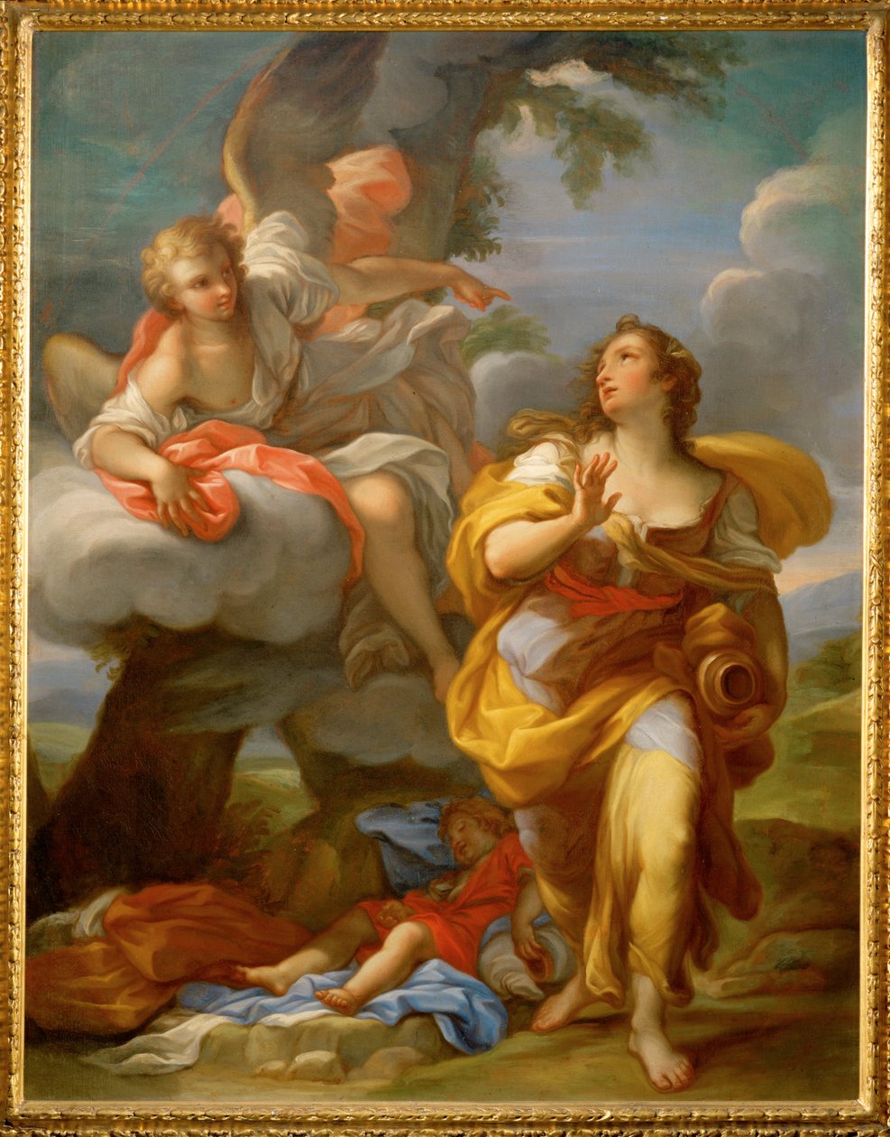 Hagar and the Angel by Giuseppe Bartolomeo Chiari