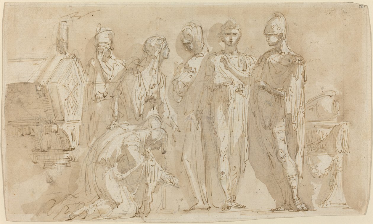 Coriolanus before the Women of Rome by Giuseppe Bernardino Bison
