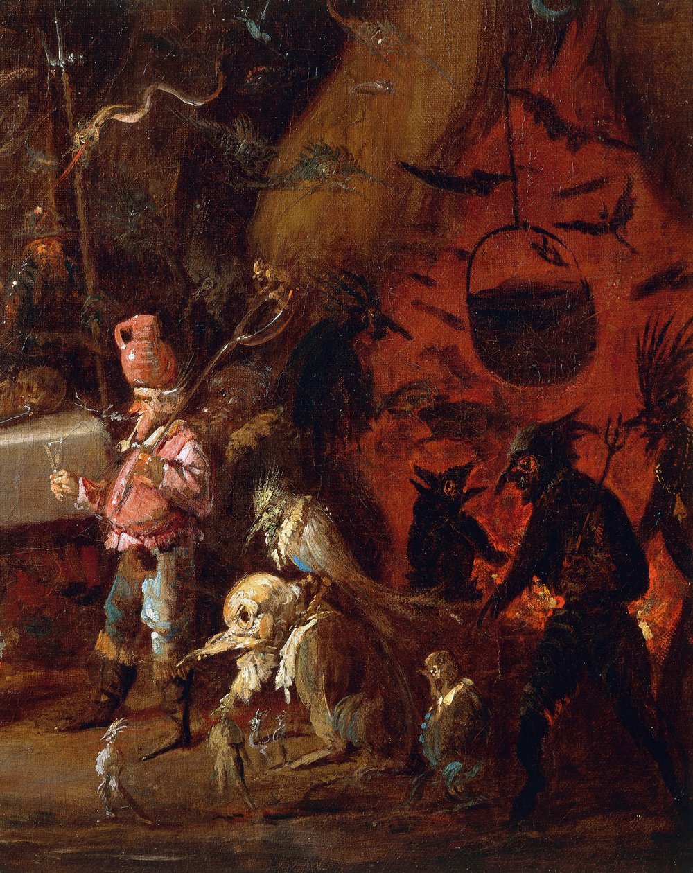 Witches meet (detail) by Giuseppe Bernardino Bison