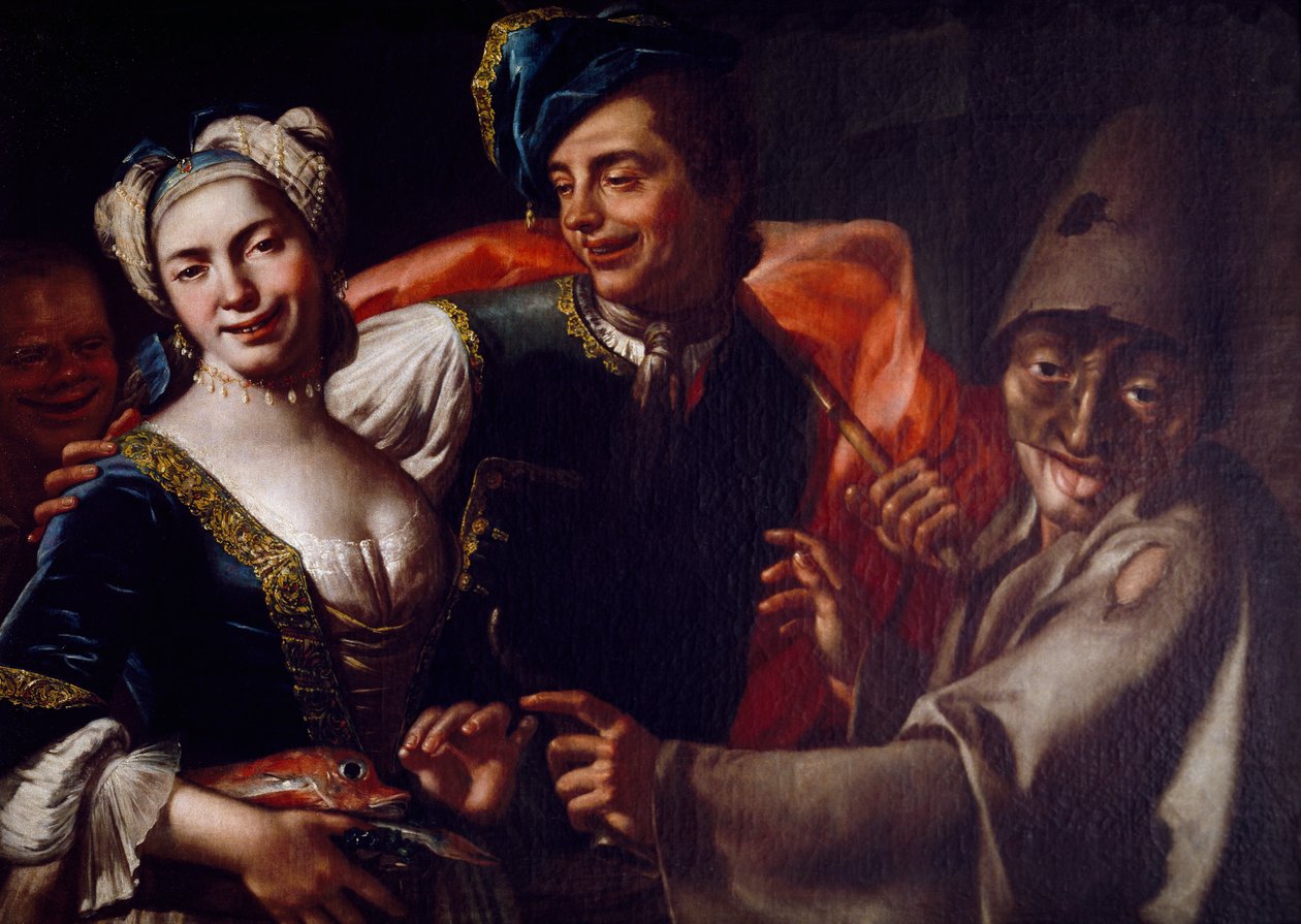 Neapolitan Masks by Giuseppe Bonito