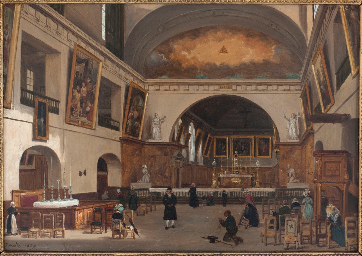 Interior of the Church of Saint-Jean-Saint-François by Giuseppe Canella