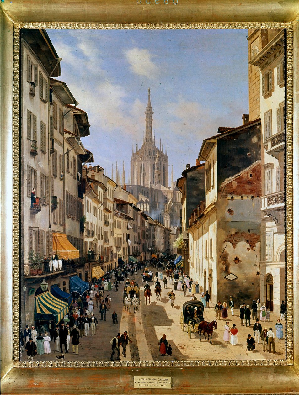 Milan, Depicting La Corsia dei Servi by Giuseppe Canella