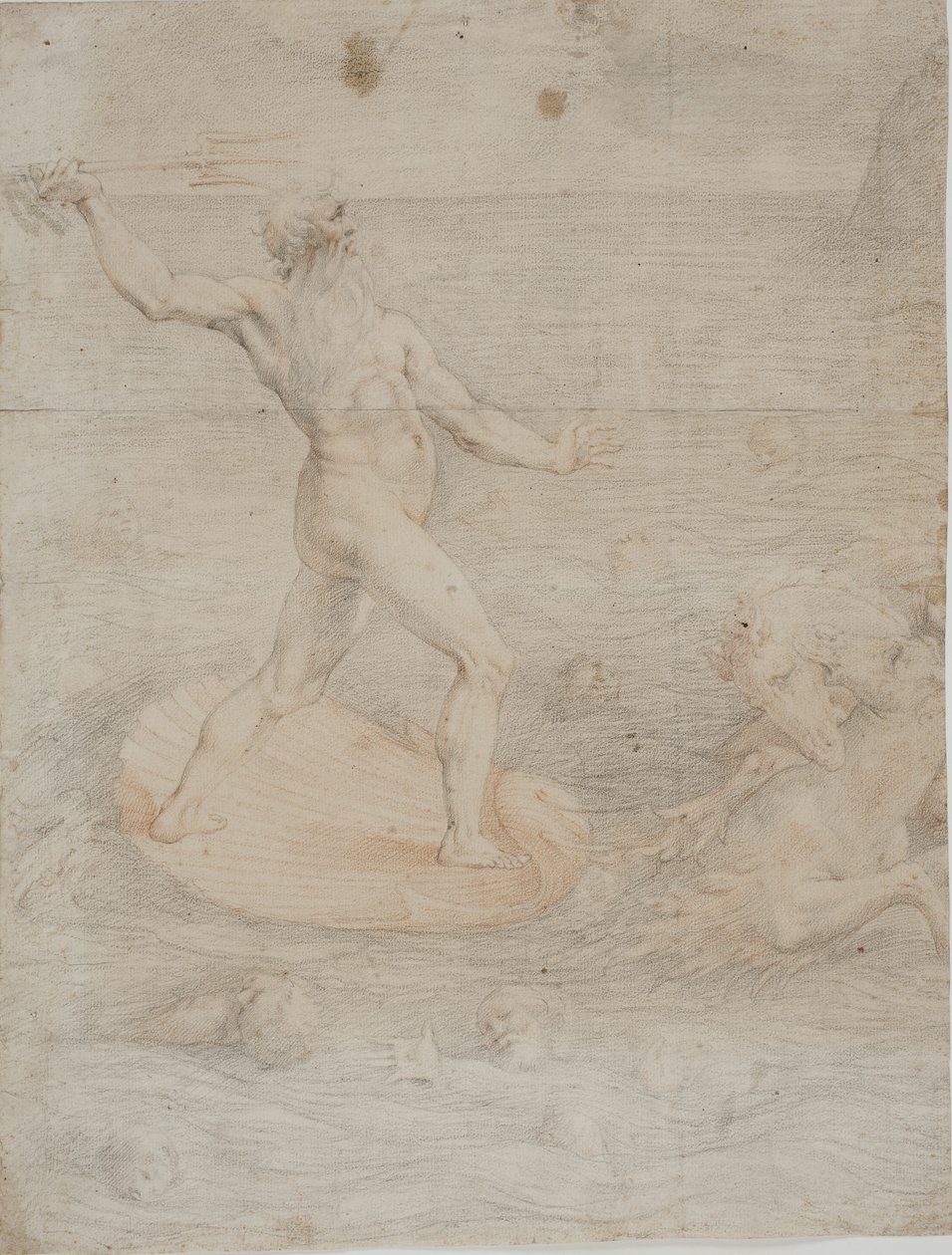 Neptune calming the winds of the storm that scattered Aeneas’s ships by Giuseppe Cesari