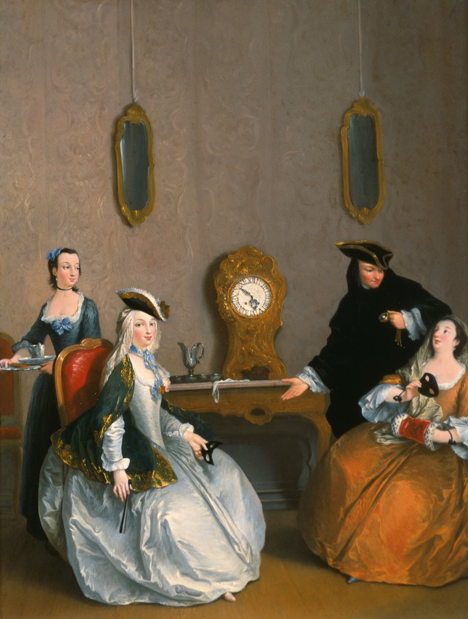 Group Preparing to go to a Masked Ball by Giuseppe Gobbis
