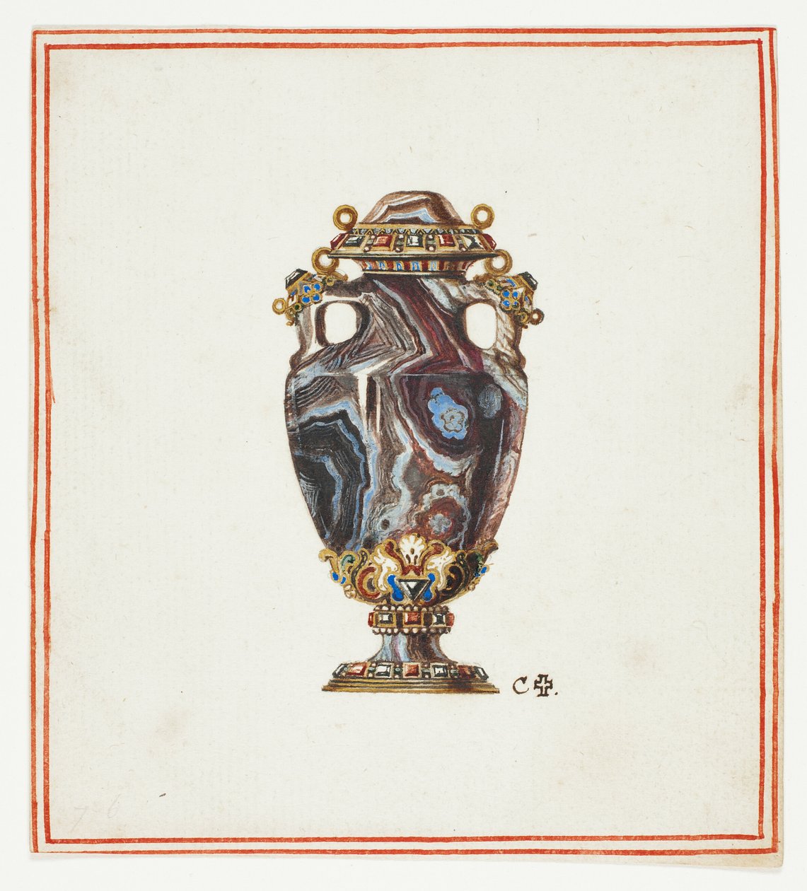 Porphyry Vase by Giuseppe Grisoni