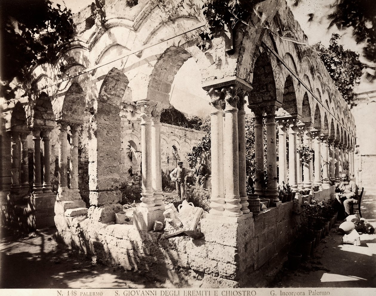 Cloister of the Church of San Giovanni degli Eremiti, Palermo by Giuseppe Incorpora