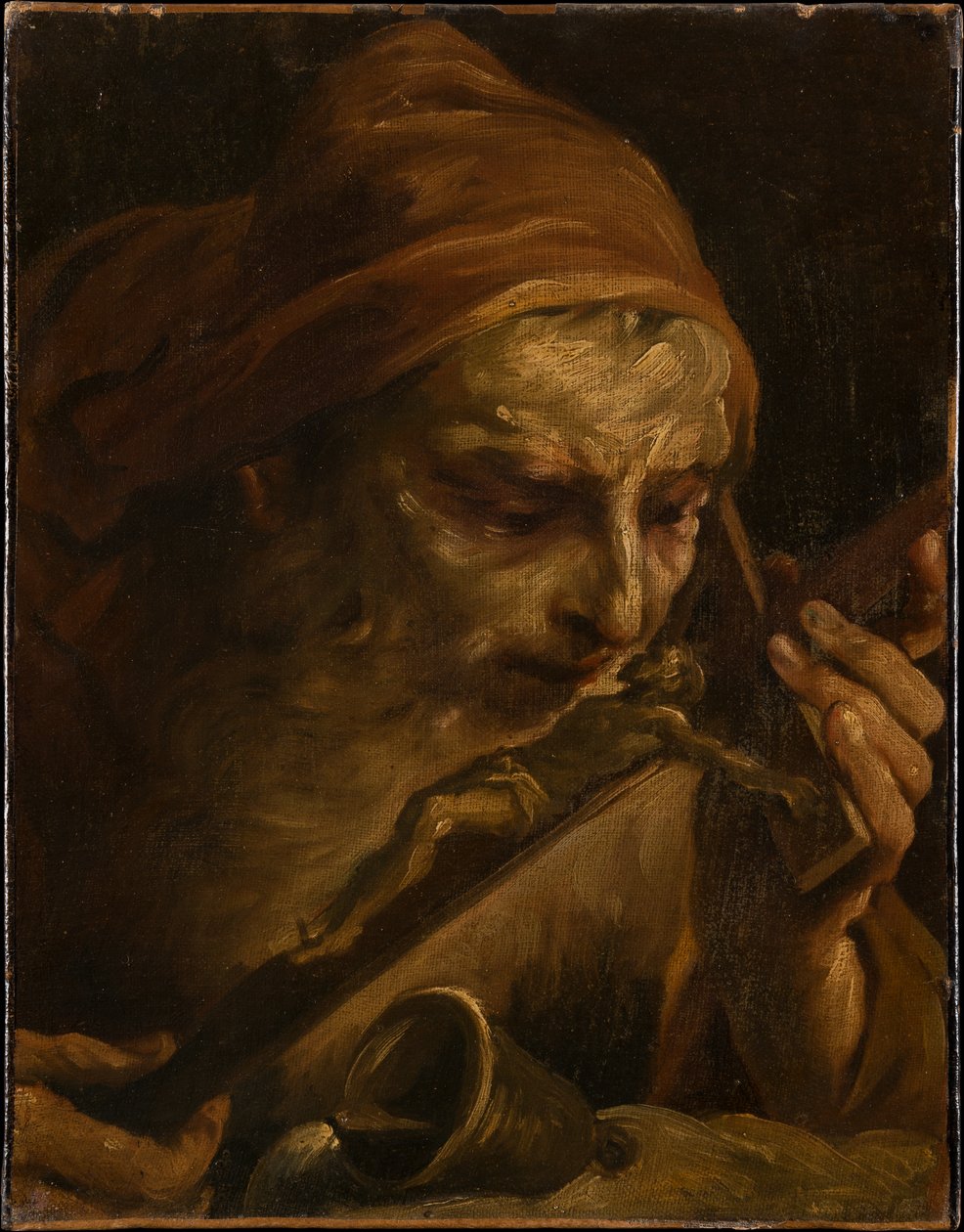 Anthony the Abbot Kissing the Crucifix by Giuseppe Maria Crespi