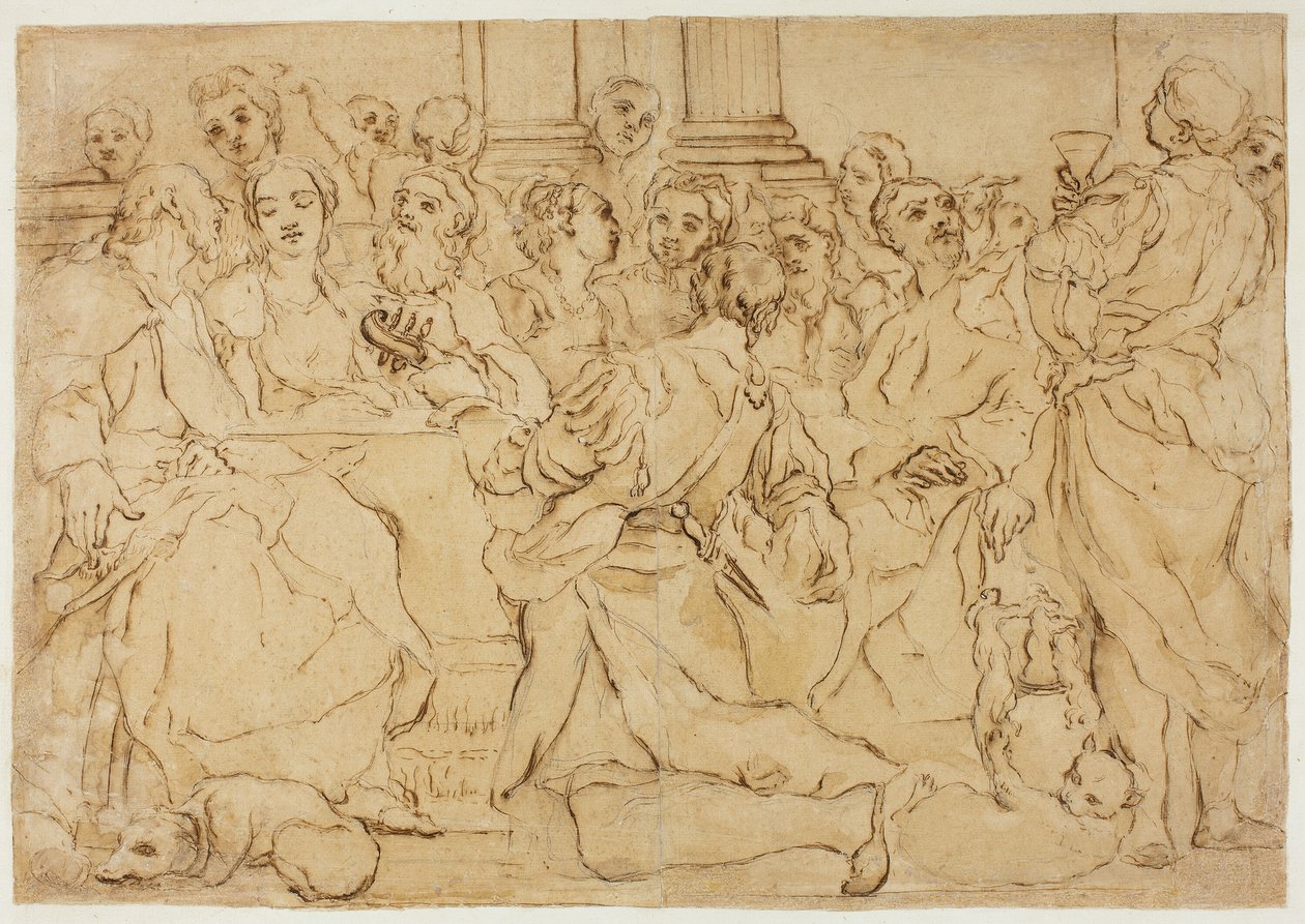 Study for the Marriage at Cana by Giuseppe Maria Crespi