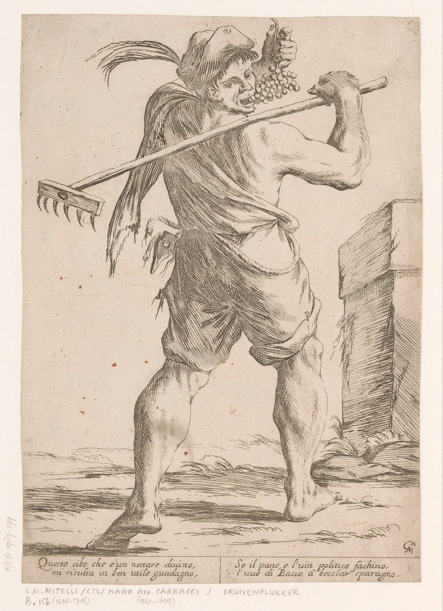 Grape Picker by Giuseppe Maria Mitelli