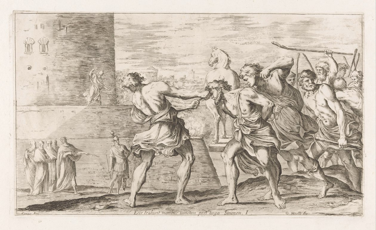 Trojans Capture Sinon by Giuseppe Maria Mitelli