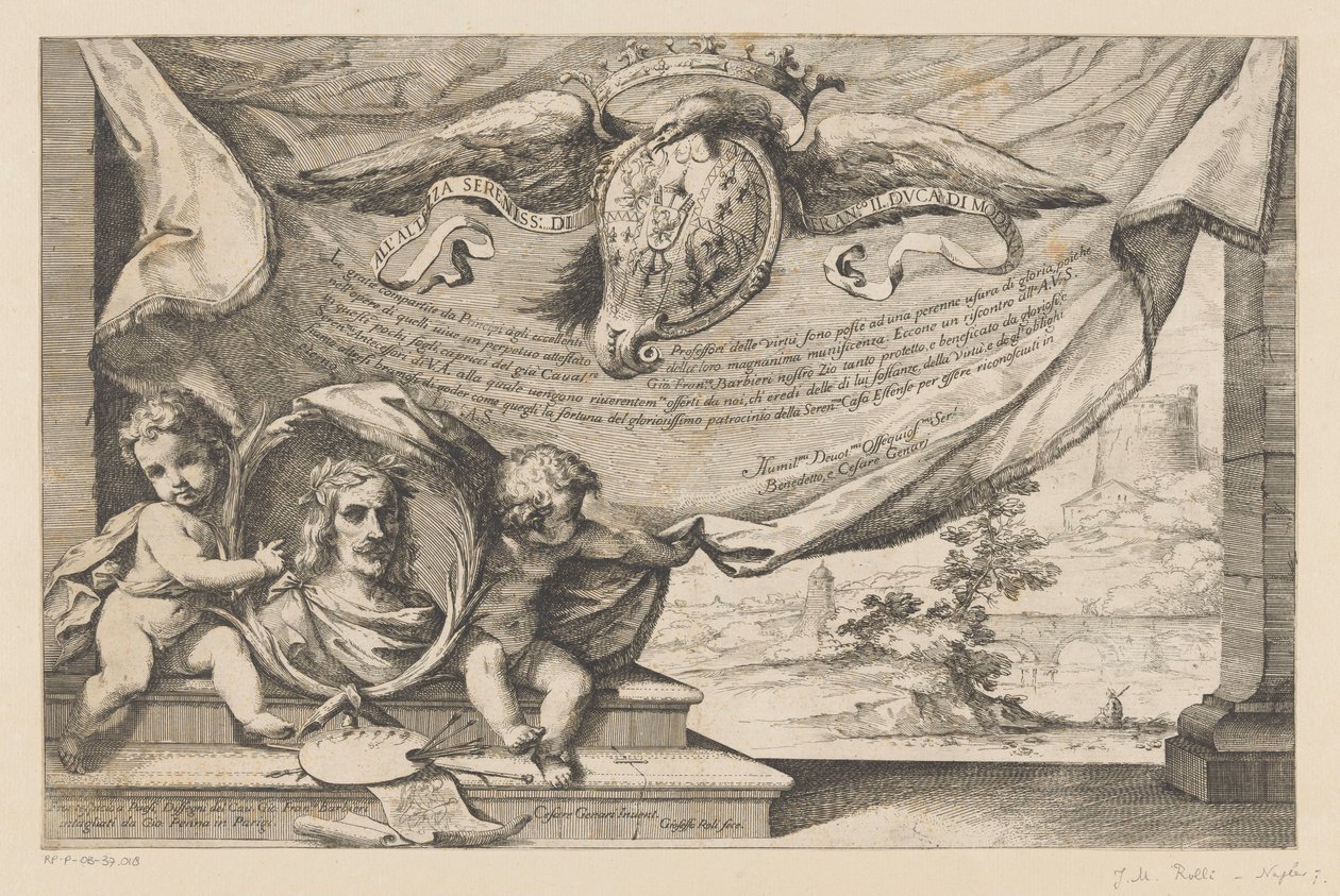 Ode to Artist Guercino (Landscapes Designed by Guercino) by Giuseppe Maria Roli