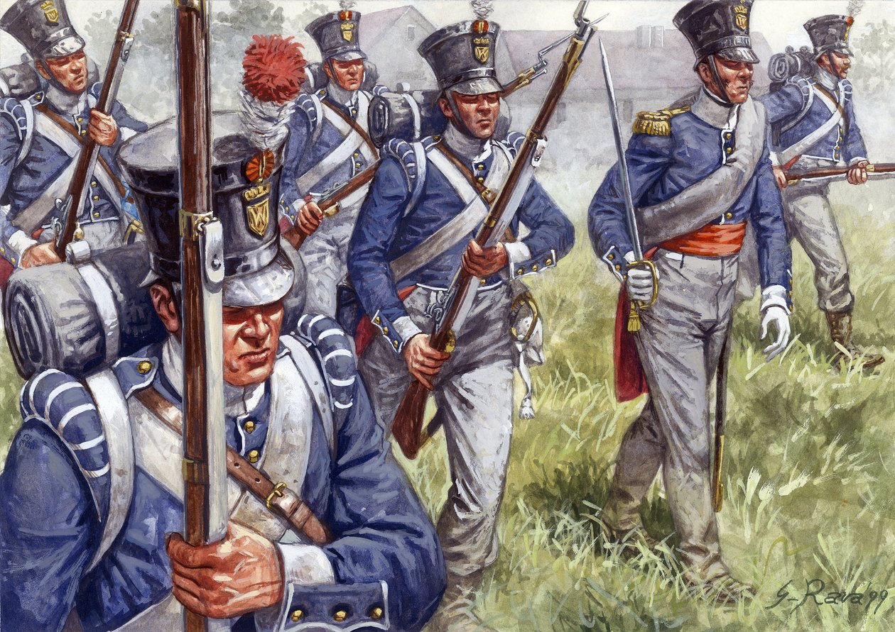 First Empire: Belgian or Dutch Infantry around 1815 by Giuseppe Rava