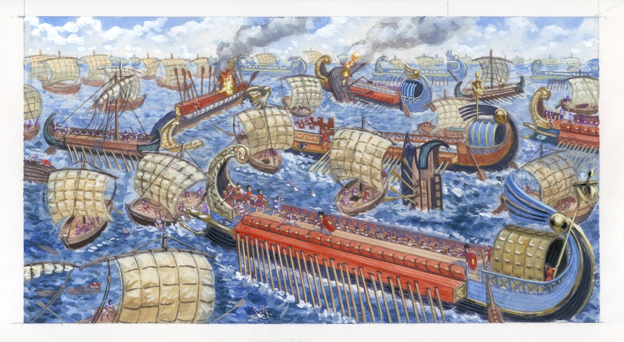 Gnaeus Pompeius Magnus Defeats the Cilician Pirates in Battle by Giuseppe Rava