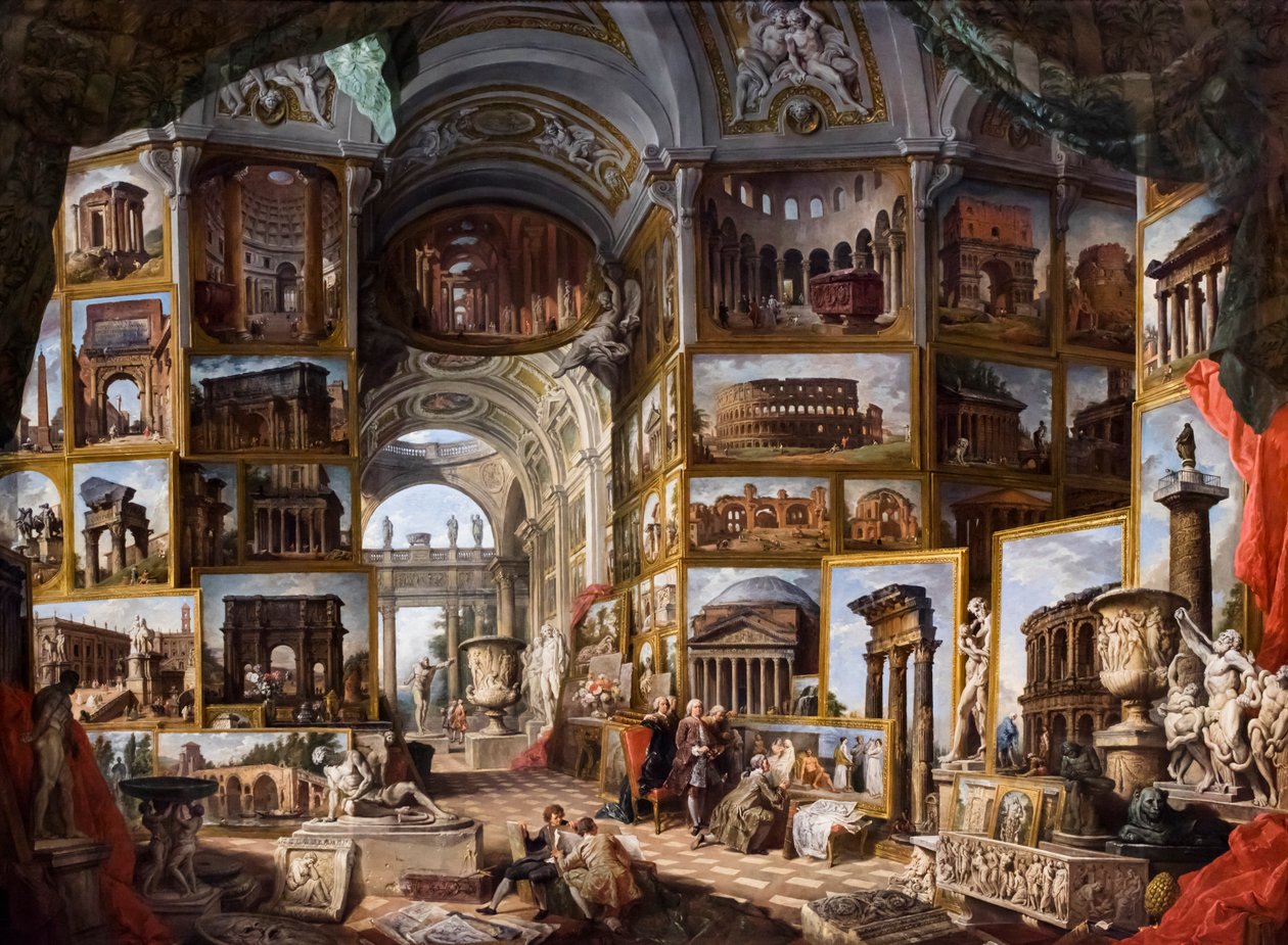 Roma Antica, circa 1754/57 by Giuseppe & Salvi Nicola (1697-1751) Pannini