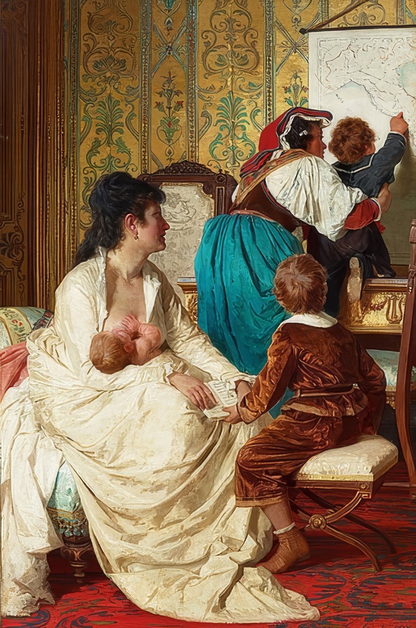 The Joys of a Good Mother by Giuseppe Sciuti