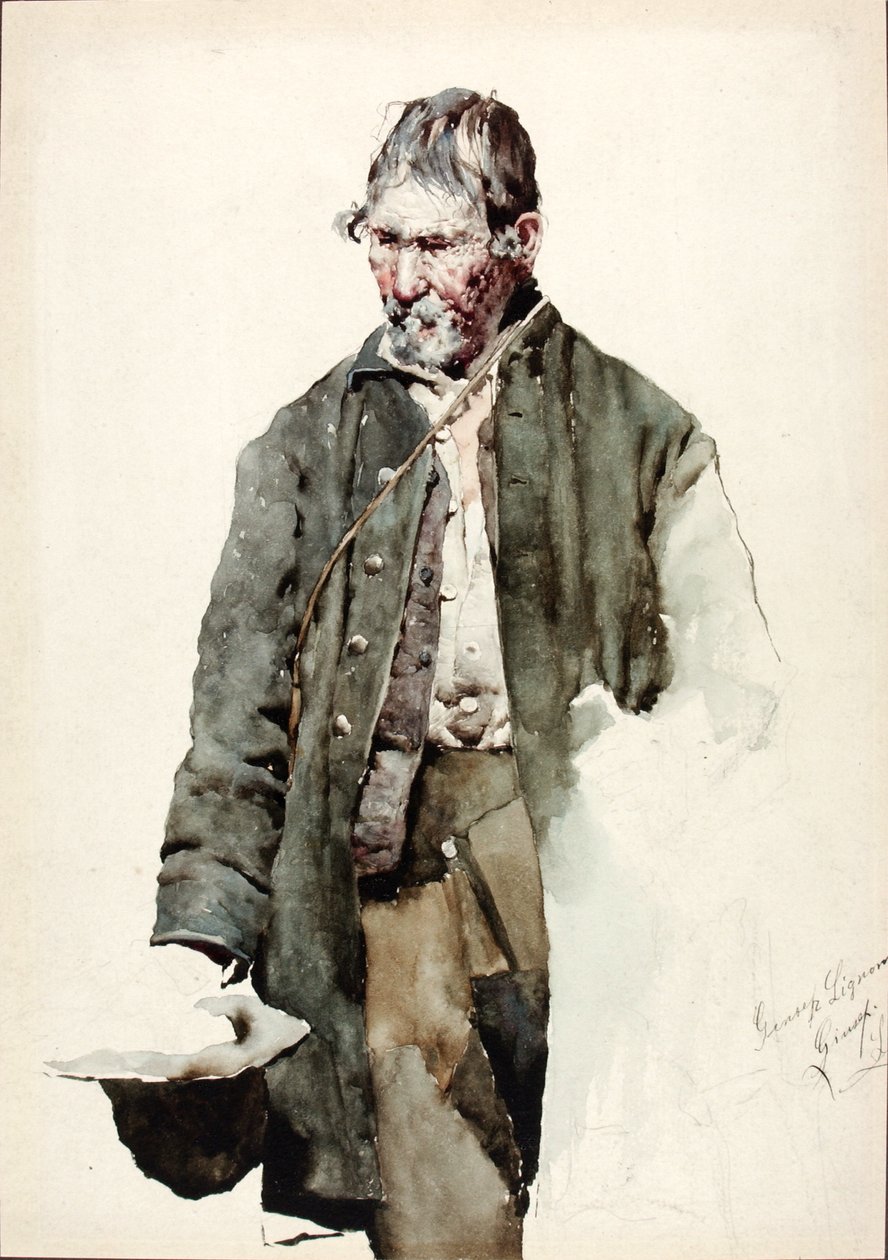 Study of an Old Man, late 19th-early 20th century by Giuseppe Signorini