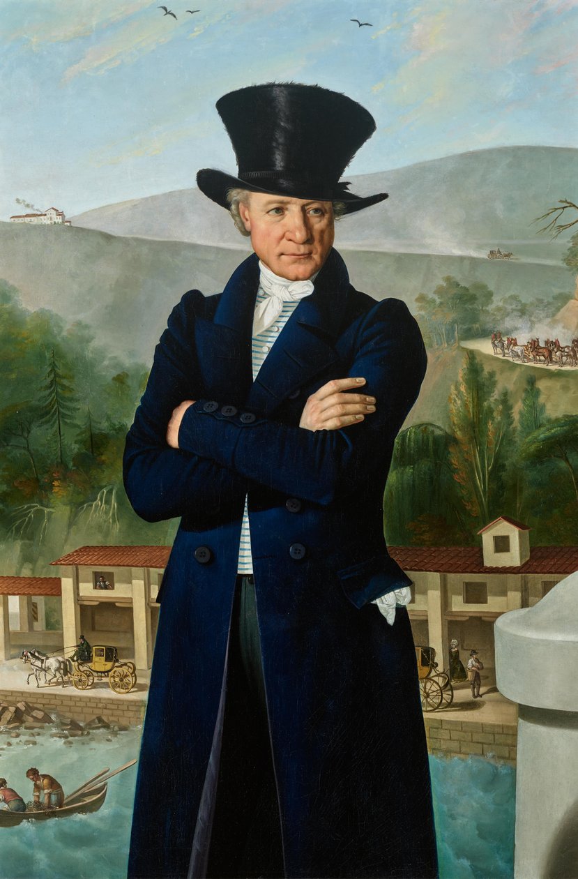 The Freight Forwarder Paolo Preinitsch (Rosegg 1762 - 1840 Trieste) in the Port of Trieste by Giuseppe Tominz
