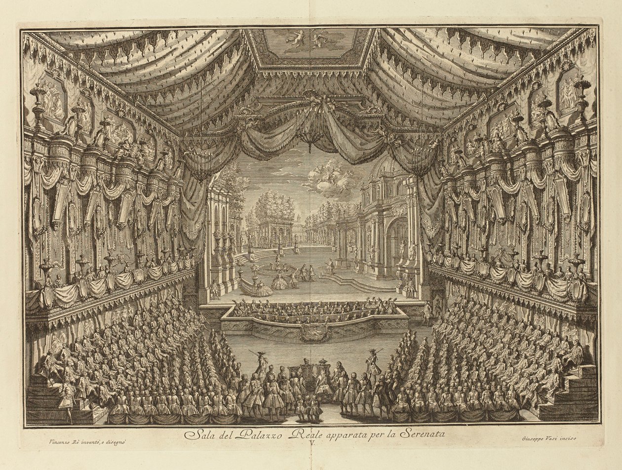 The Performance of La Serenata in the Royal Palace of Naples by Giuseppe Vasi