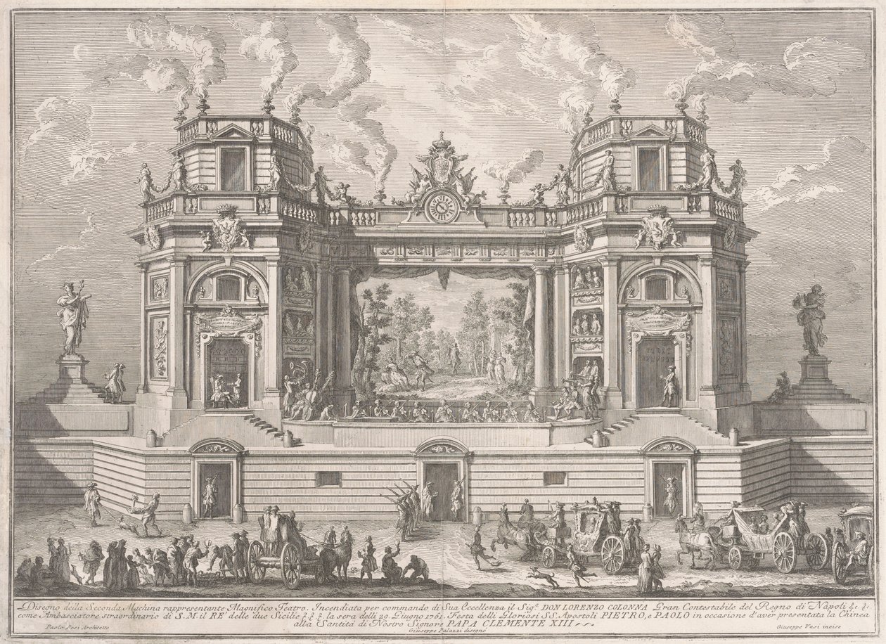 The Seconda Macchina for the Chinea of 1761: A Magnificent Theater by Giuseppe Vasi