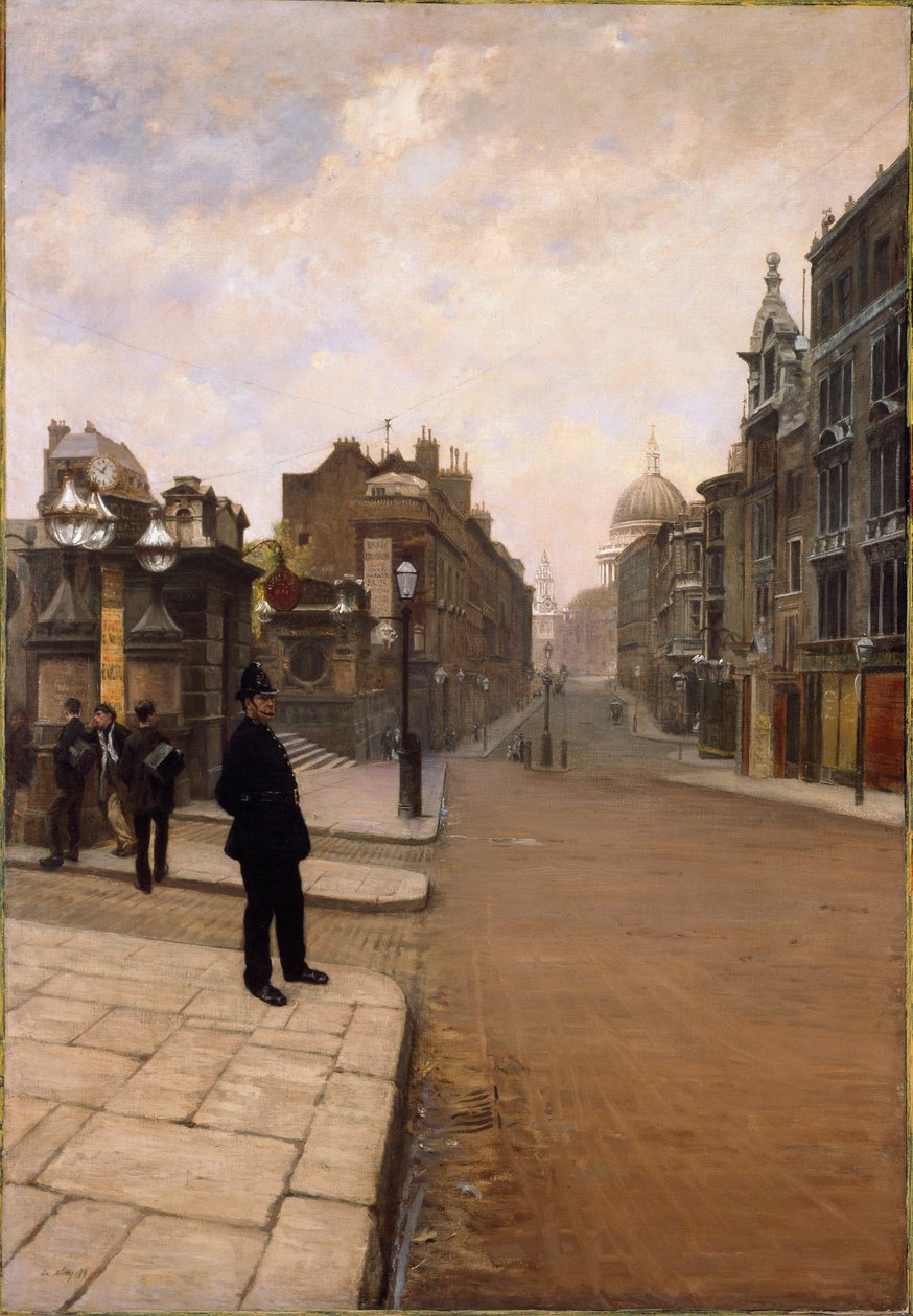 A Sunday in London by Giuseppe or Joseph de Nittis