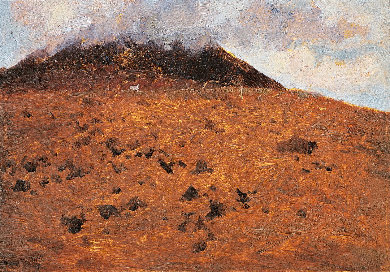 On slopes of Vesuvius by Giuseppe or Joseph de Nittis
