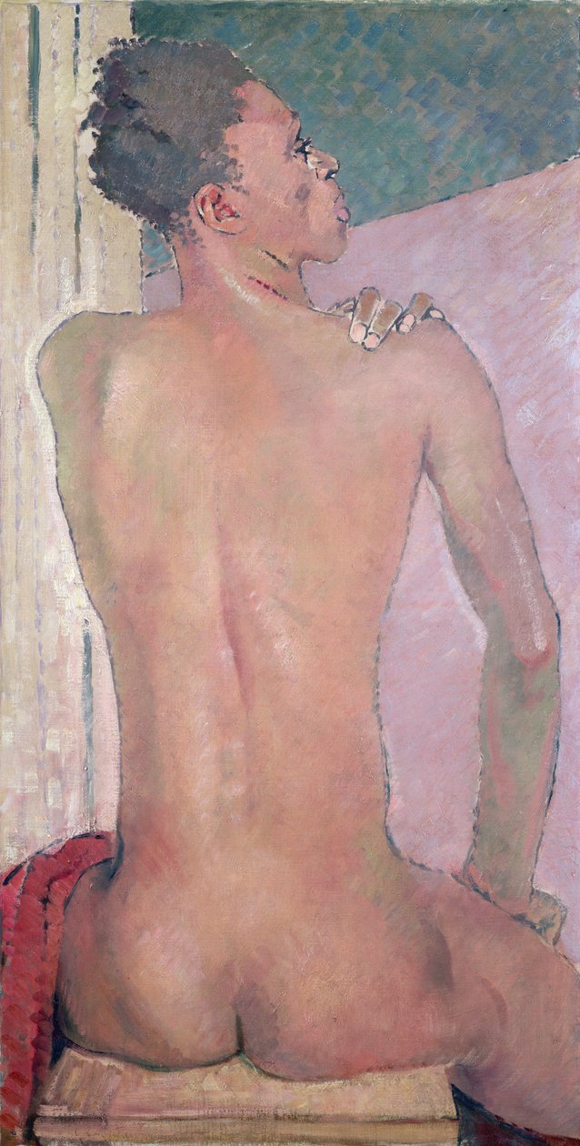 Back View of a black Sitting by Glyn Warren Philpot