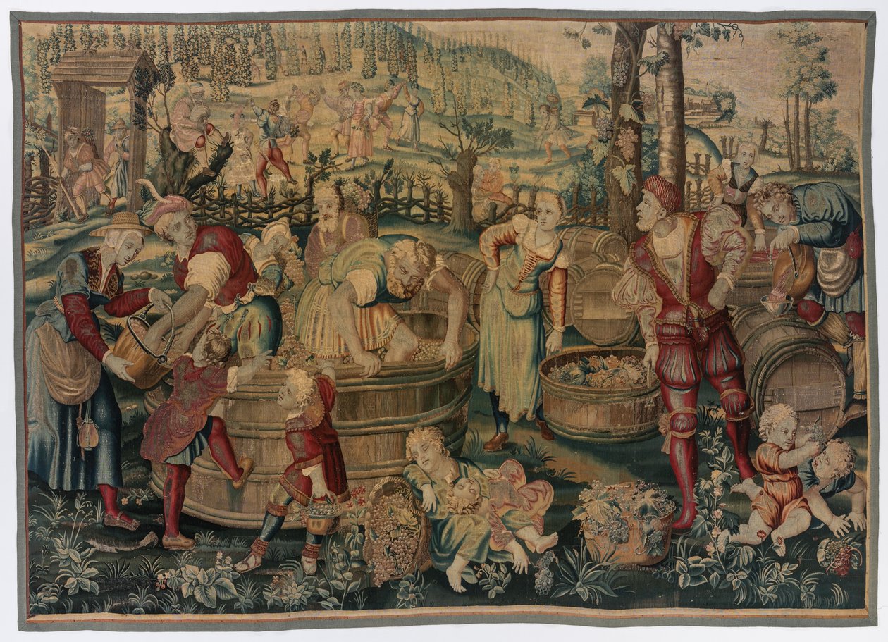 Autumn: Vintage Scene From Set of Four Seasons by Gobelins