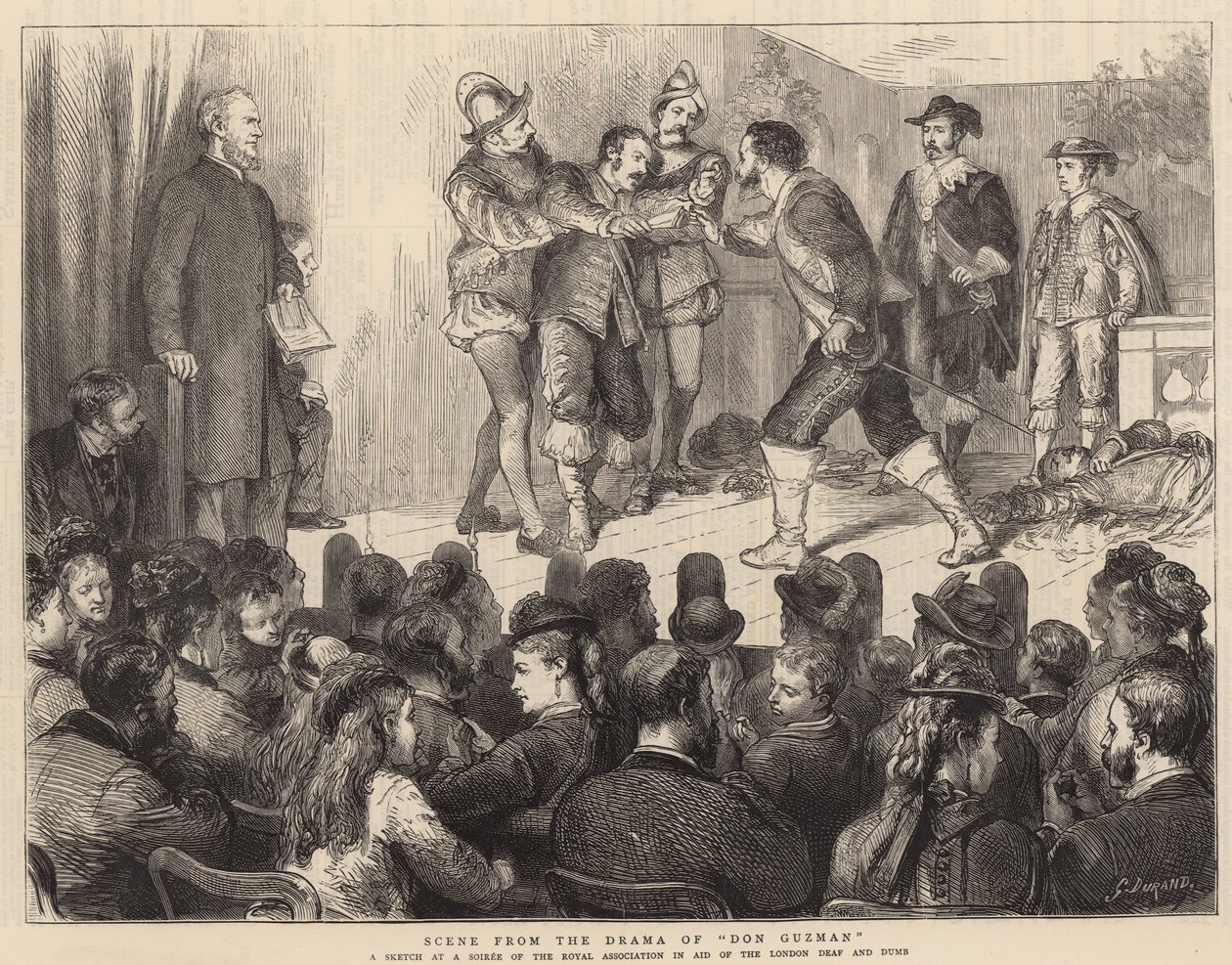 Scene from the Drama of Don Guzman by Godefroy Durand