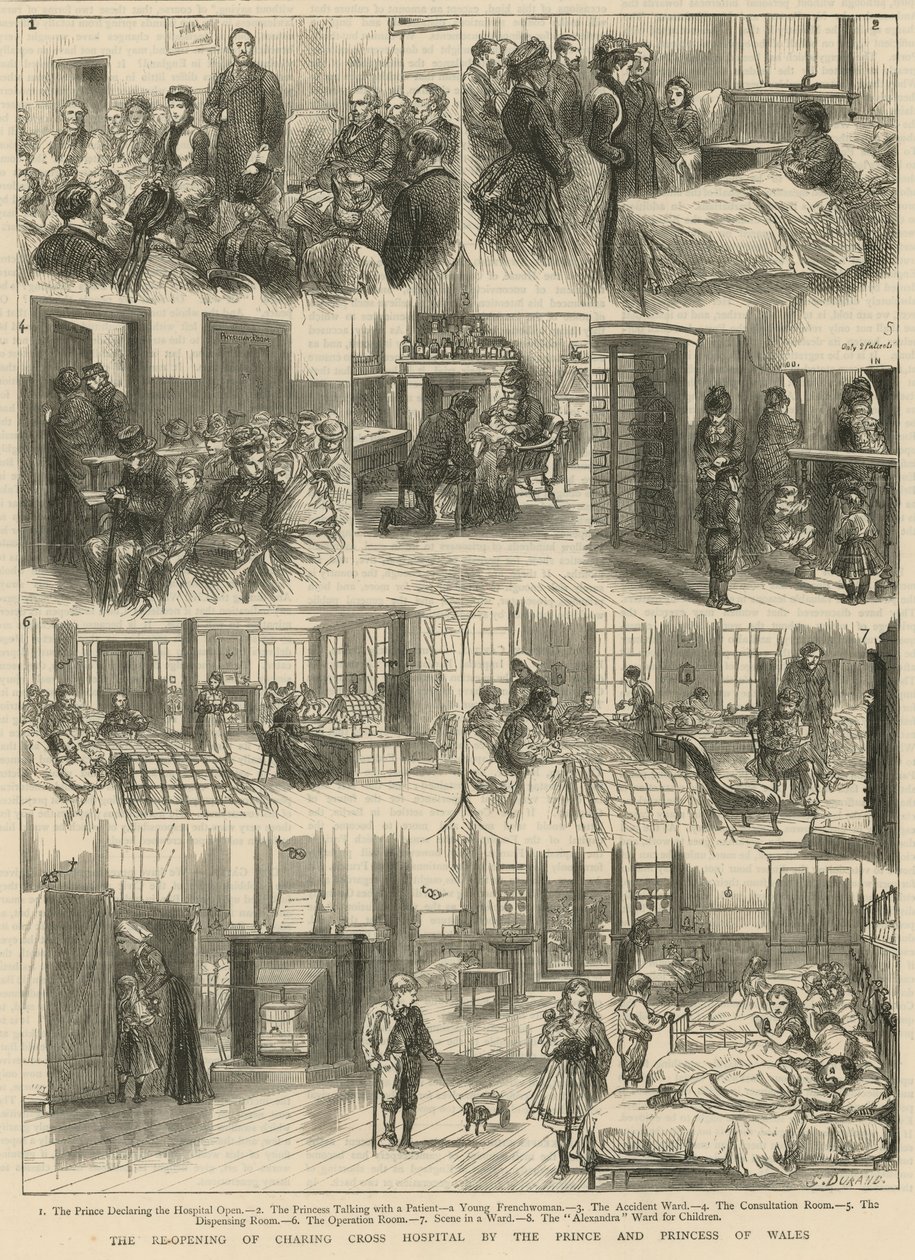 The Reopening of Charing Cross Hospital by the Prince and Princess of Wales by Godefroy Durand