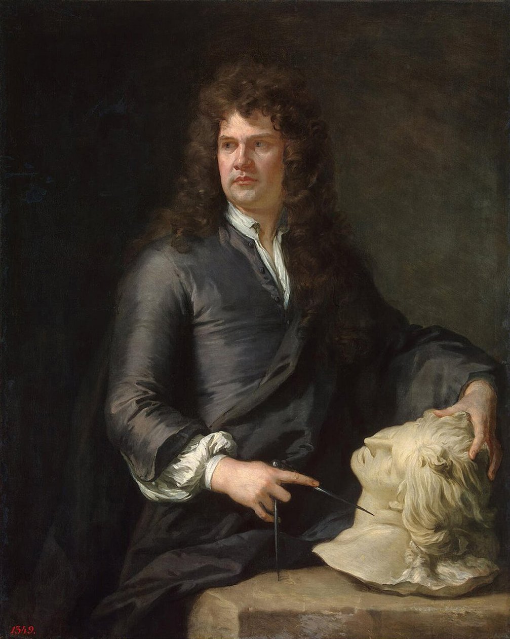 Grinling Gibbons, c.1690 by Godfrey Kneller