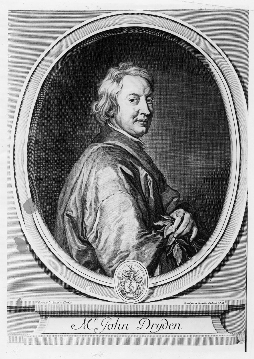 John Dryden Engraved by Gerard Edelinck by Godfrey Kneller
