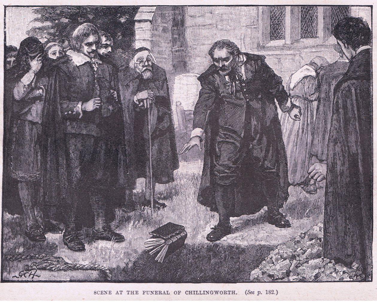 Scene at the Funeral of Chillingworth AD 1644 by Godfrey C. Hindley