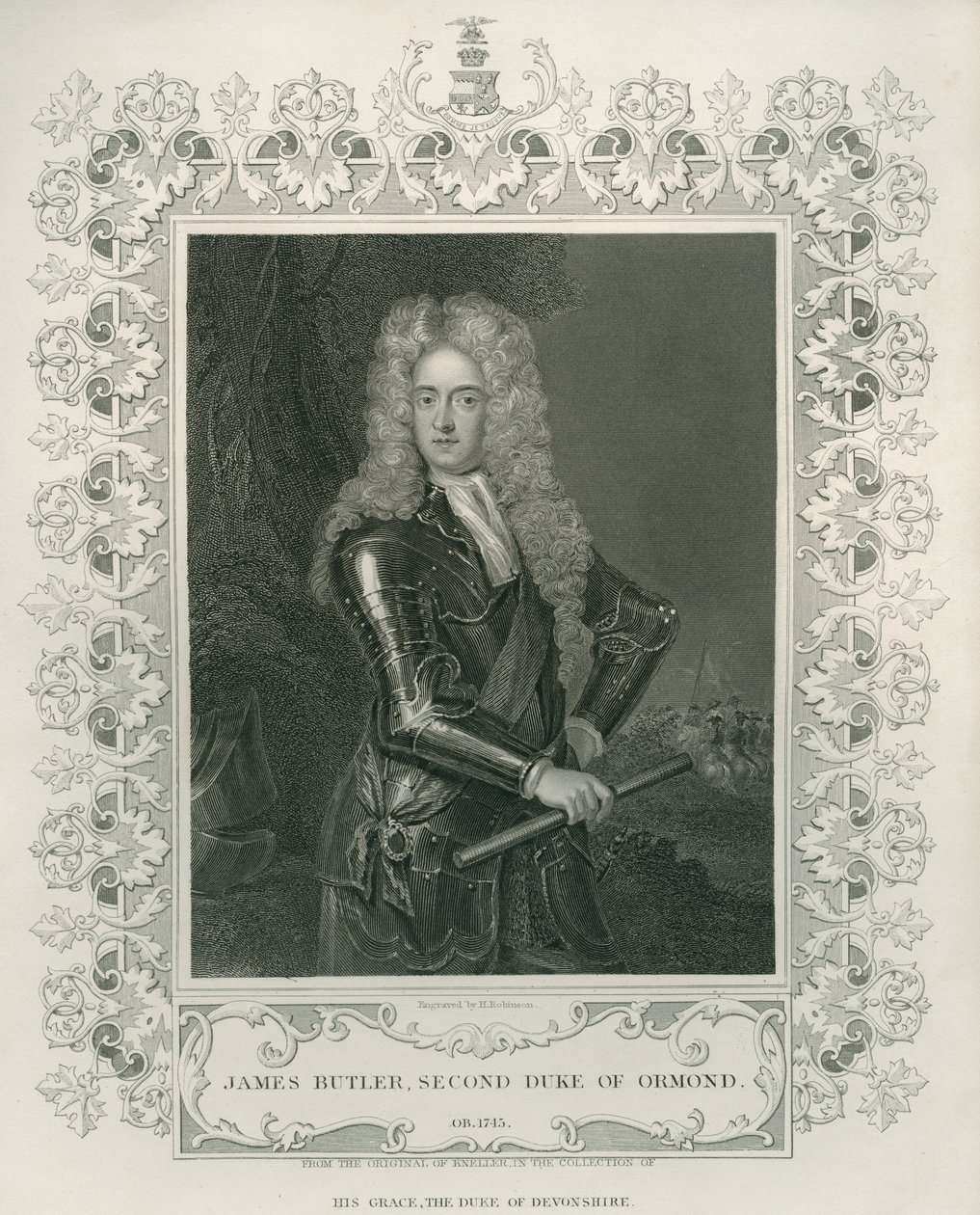 James Butler, 2nd Duke of Ormond, engraved by Henry Robinson by Godfrey Kneller