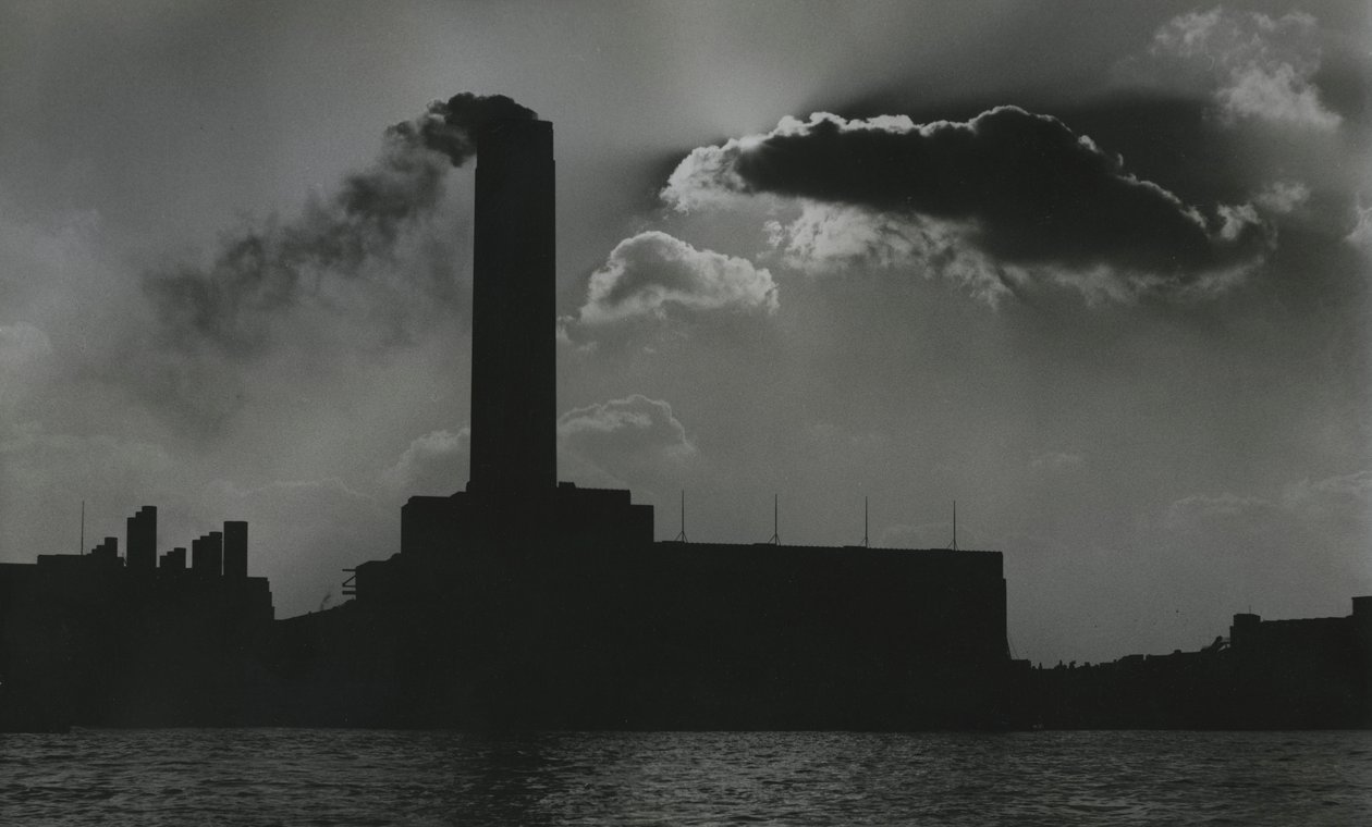 Thames side power station, London 1950s by Godfrey Macdominic
