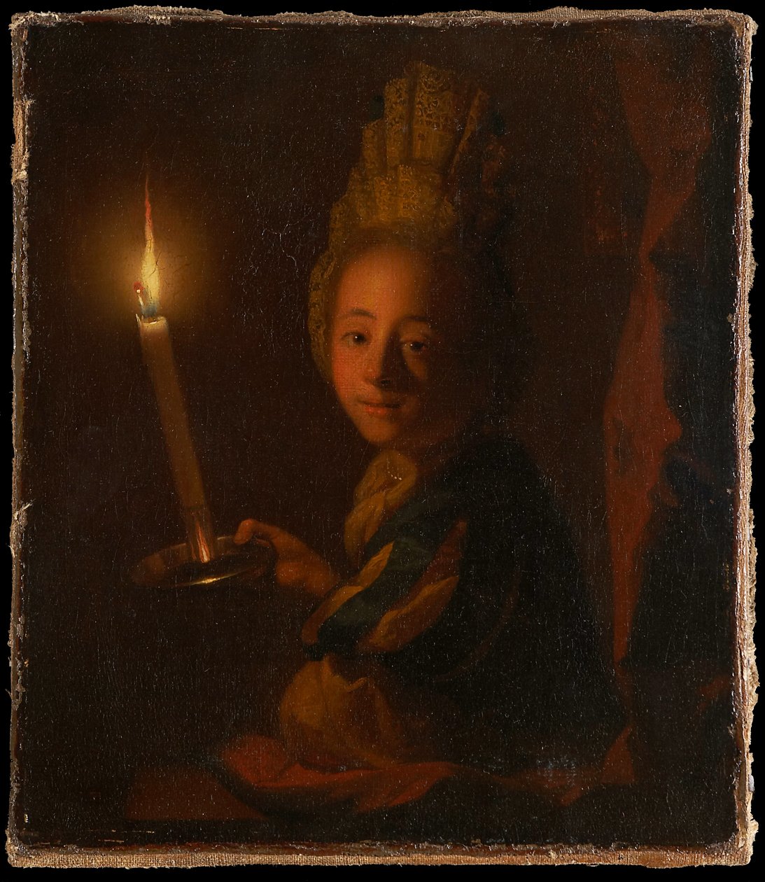 Girl with Burning Candle by Godfried Schalcken