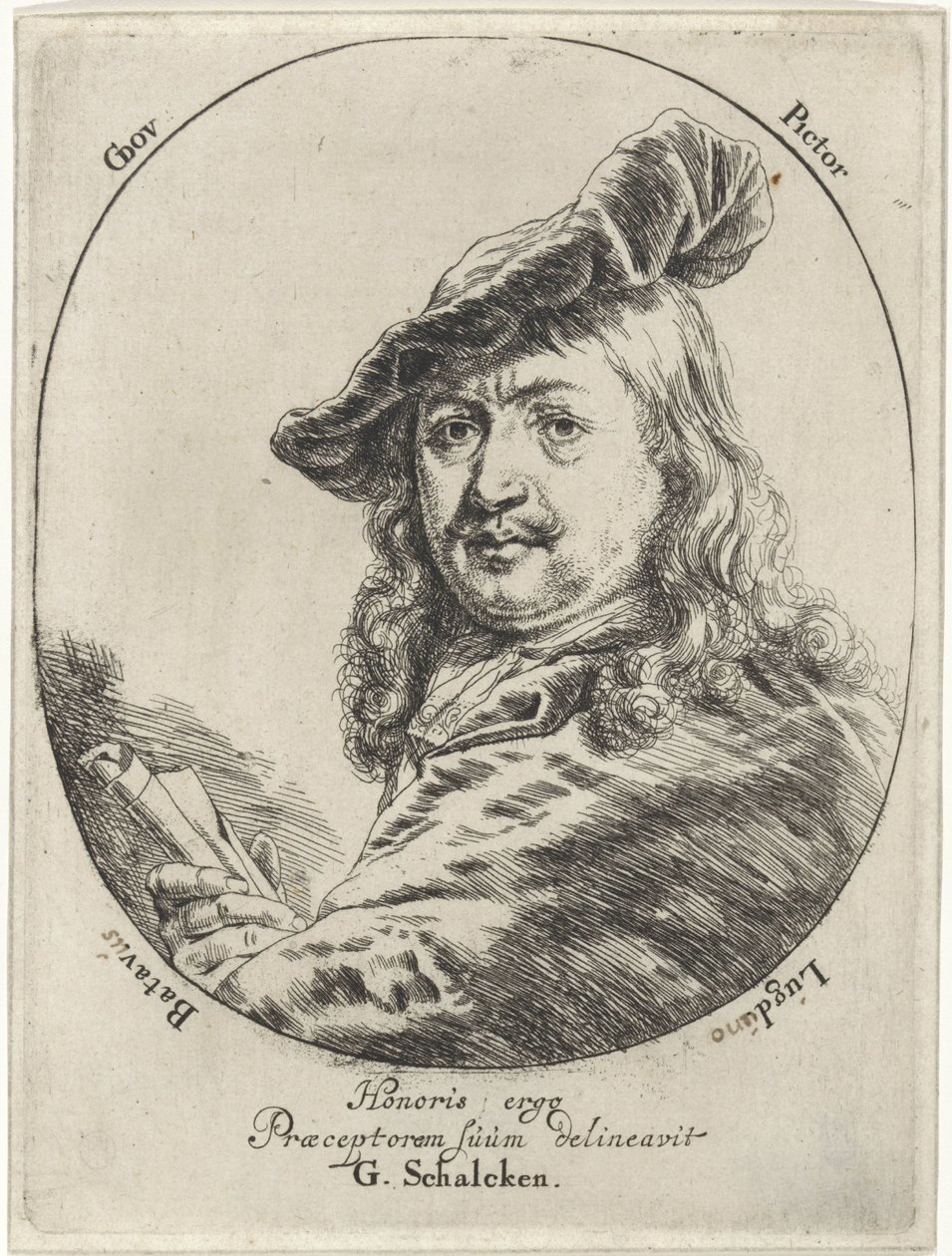 Portrait of Gerard Dou by Godfried Schalcken