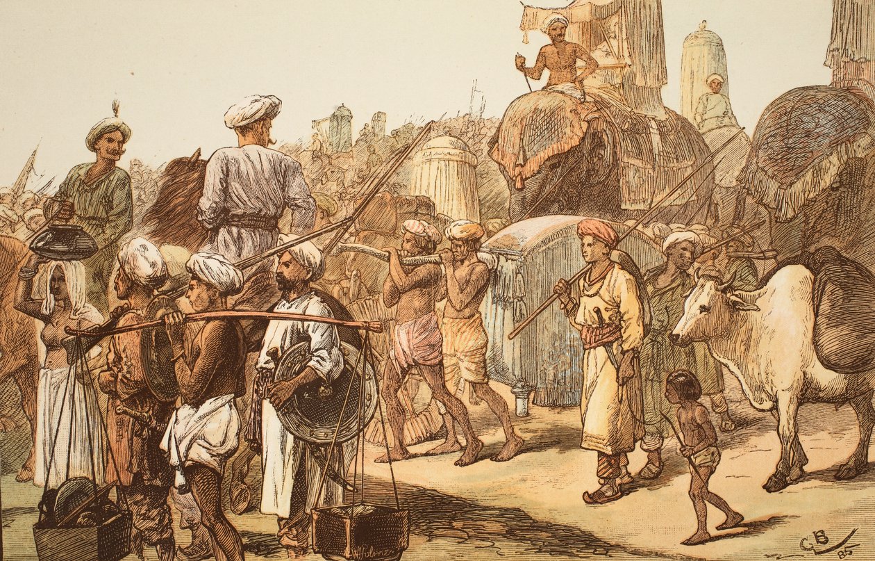 March of the Indian Army, engraved by W.J. Palmer by Gordon Frederick Browne