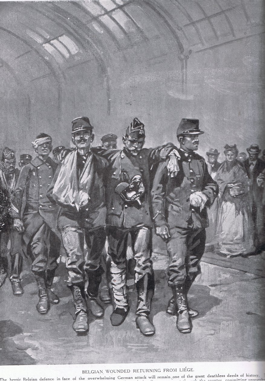Belgian Wounded Returning from Liege by Gordon Frederick Browne