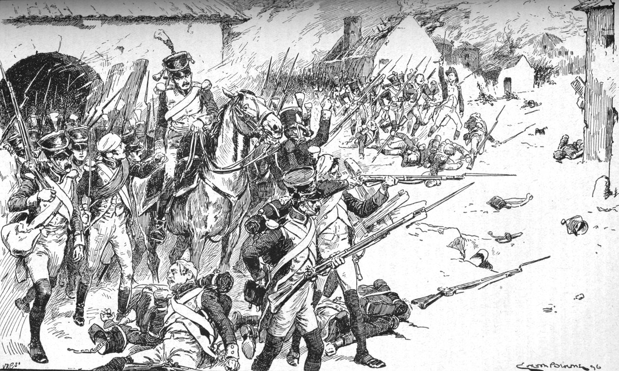 Column After Column Forced Its Way Into The Village, Only To Be Hurled Back, 1896 by Gordon Frederick Browne