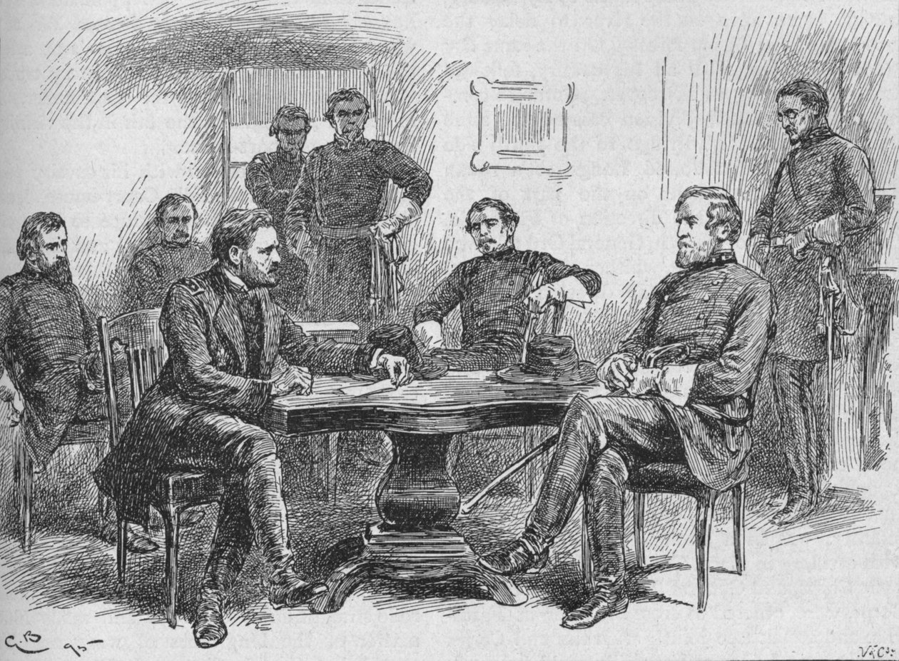 General Grant Reading The Terms of Surrender by Gordon Frederick Browne