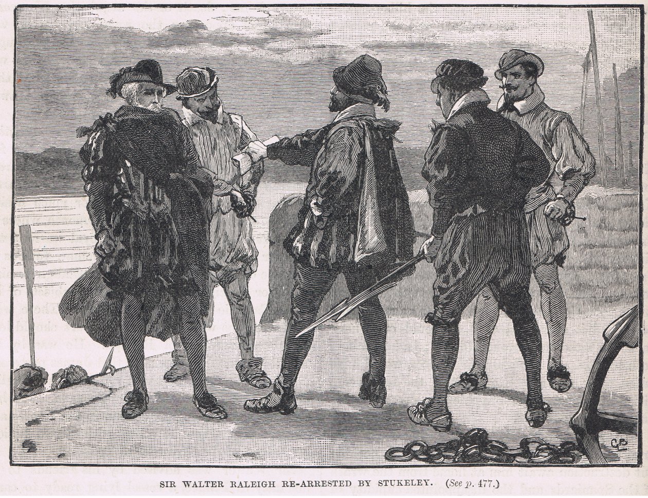 Sir Walter Raleigh Re-arrested by Stukeley 1618 by Gordon Frederick Browne