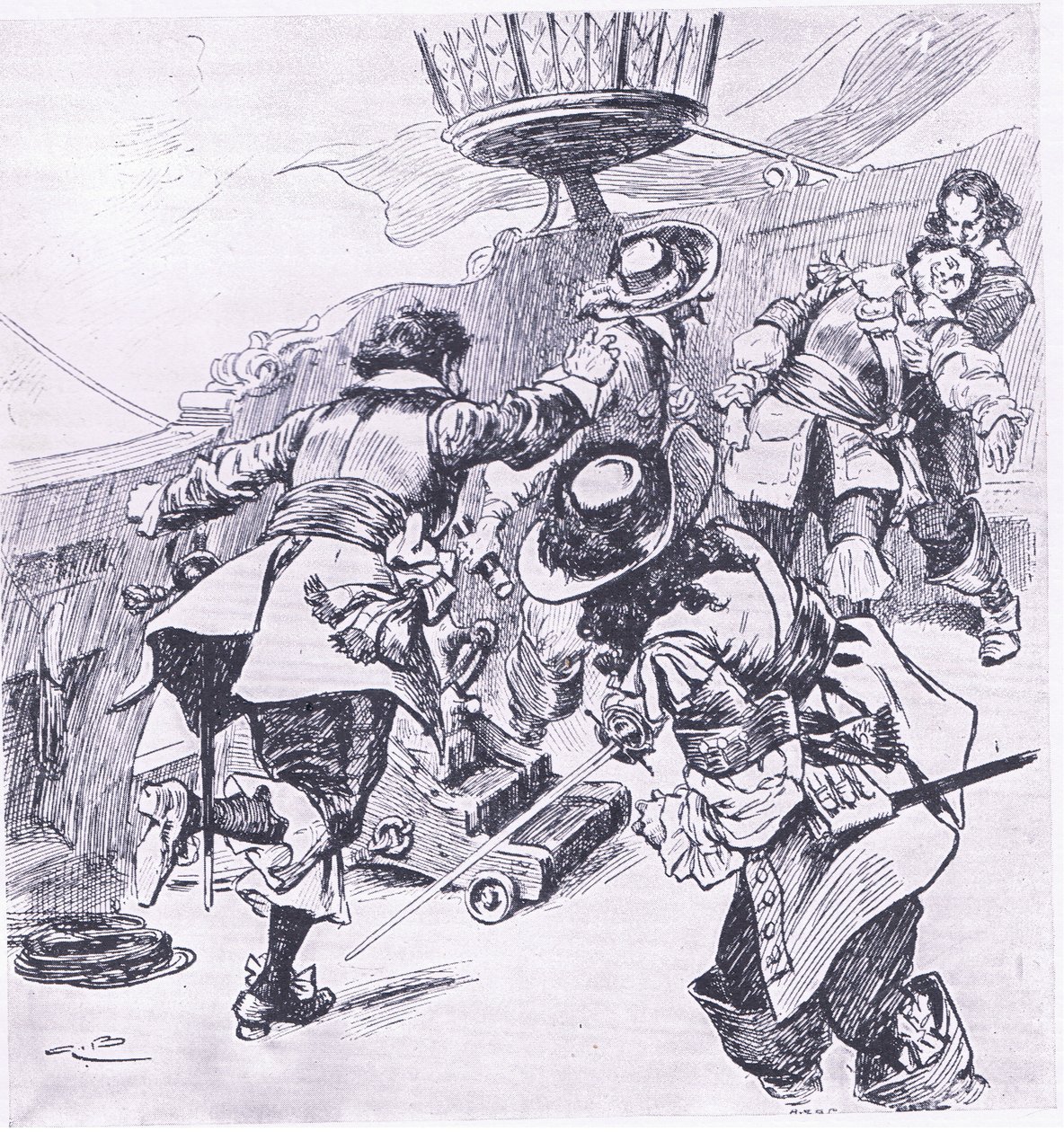 The death of Von Tromp 31st July 1653 by Gordon Frederick Browne
