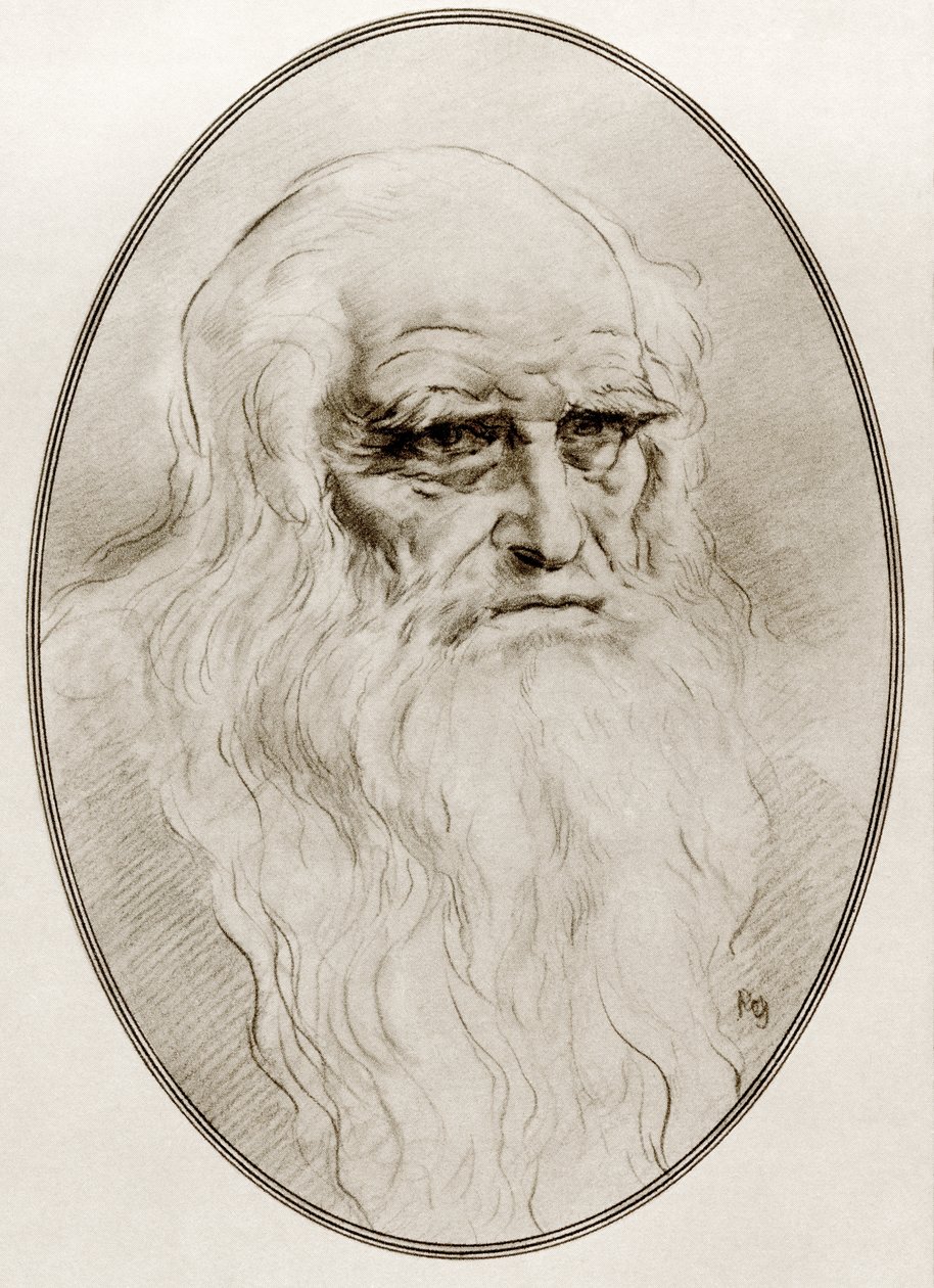 Leonardo di ser Piero da Vinci, from Living Biographies of Great Painters by Gordon Ross