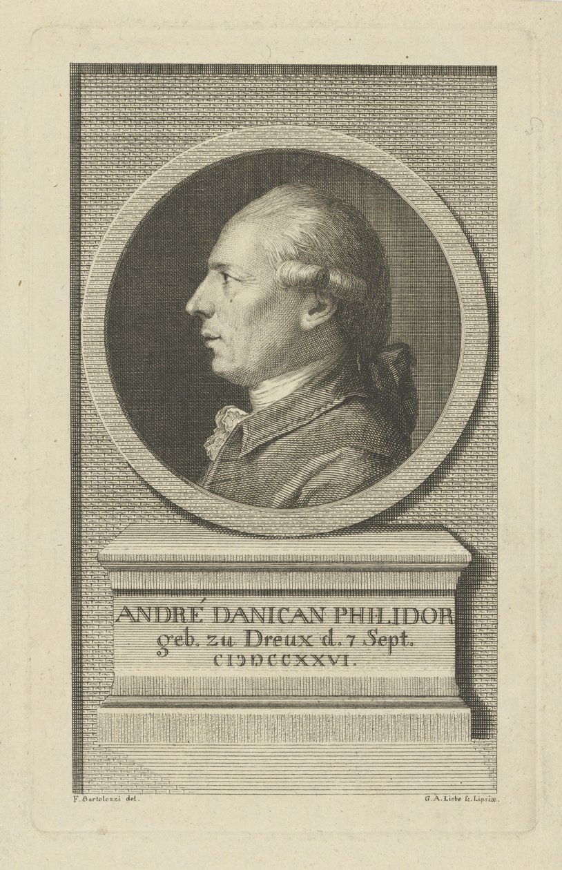 Portrait of François-André Danican Philidor by Gottlob August Liebe
