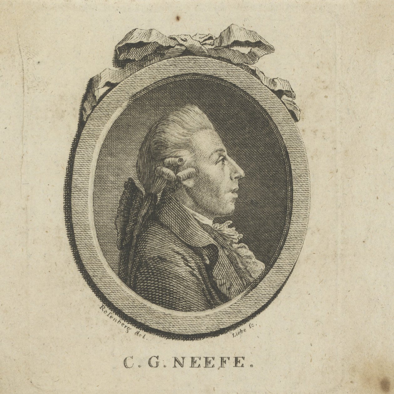 Portrait of the Composer Christian Gottlob Neefe, 1748-1798, c. 1780 by Gottlob August Liebe