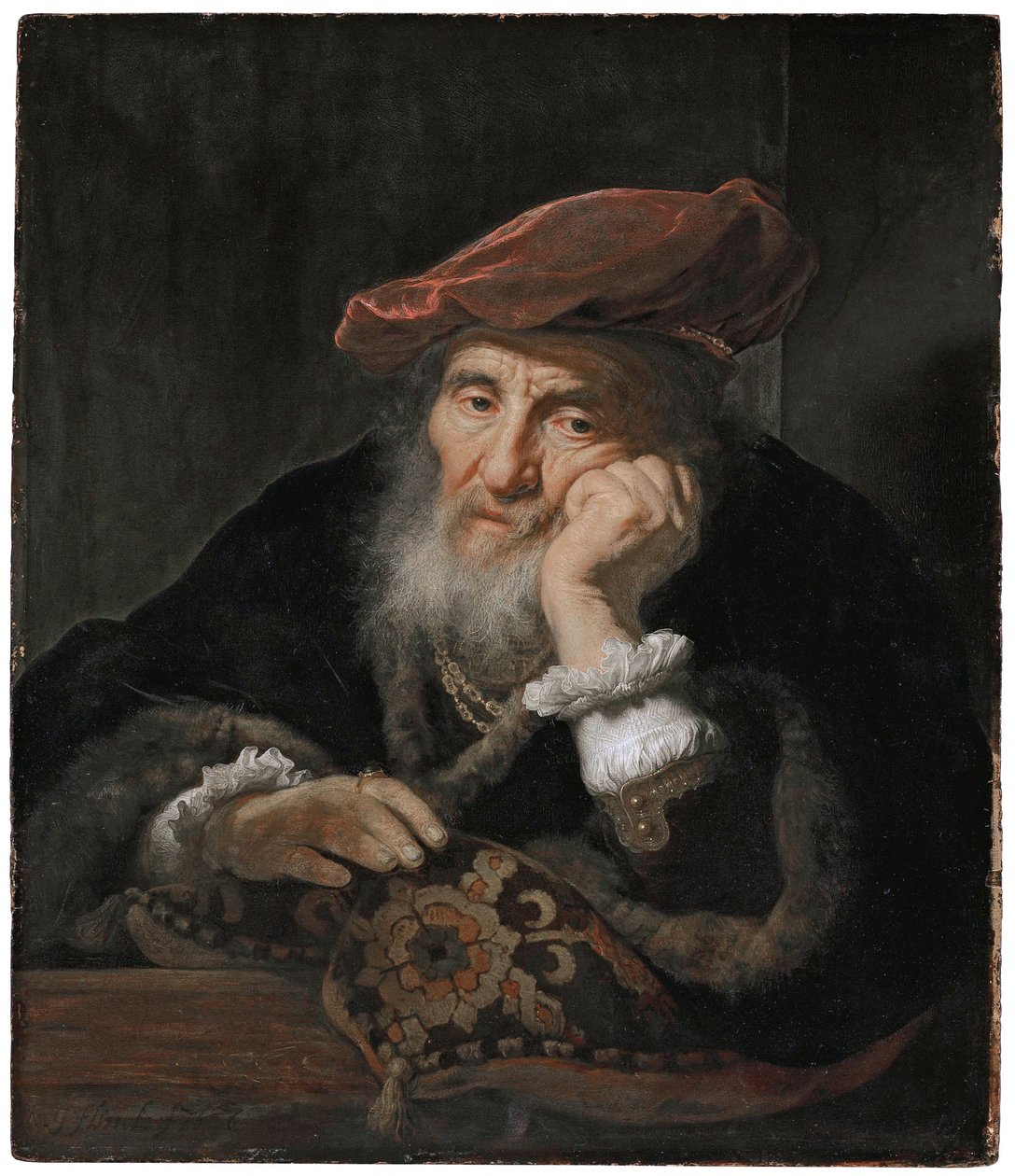 An Old Man at a Casement by Govert Flinck